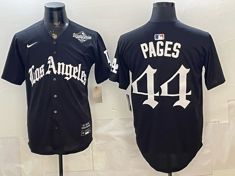 Men Los Angeles Dodgers #44 Pages black Game 2026 Nike MLB Jersey 0521014